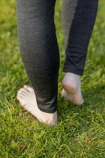 Women's Merino Wool Thermal Base Layer Leggings - Slate Grey