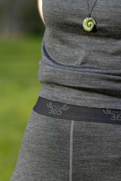Women's Merino Wool Thermal Base Layer Leggings - Slate Grey