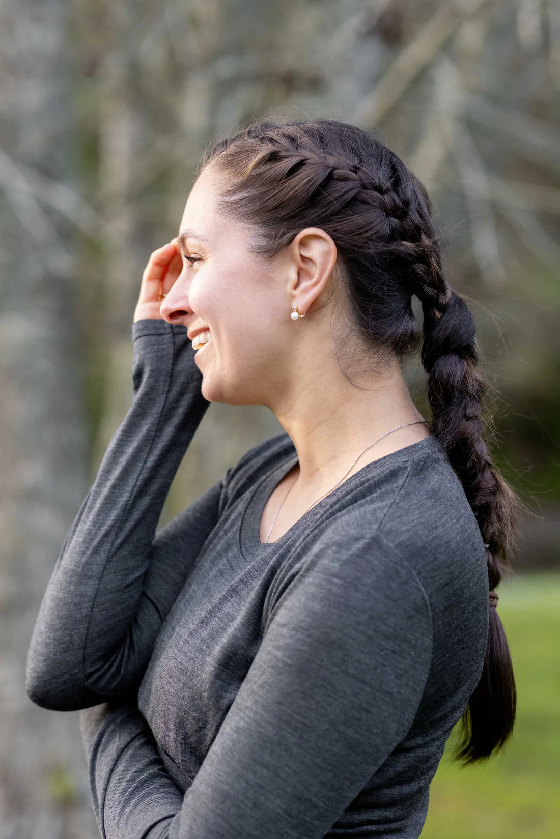 Merino 365 Womens Long-sleeve Tee I Slate Grey