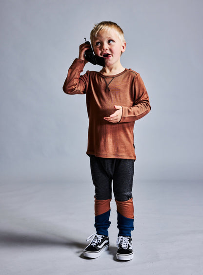Merino Baby & Kids Long-sleeve Tee - Clay Copper