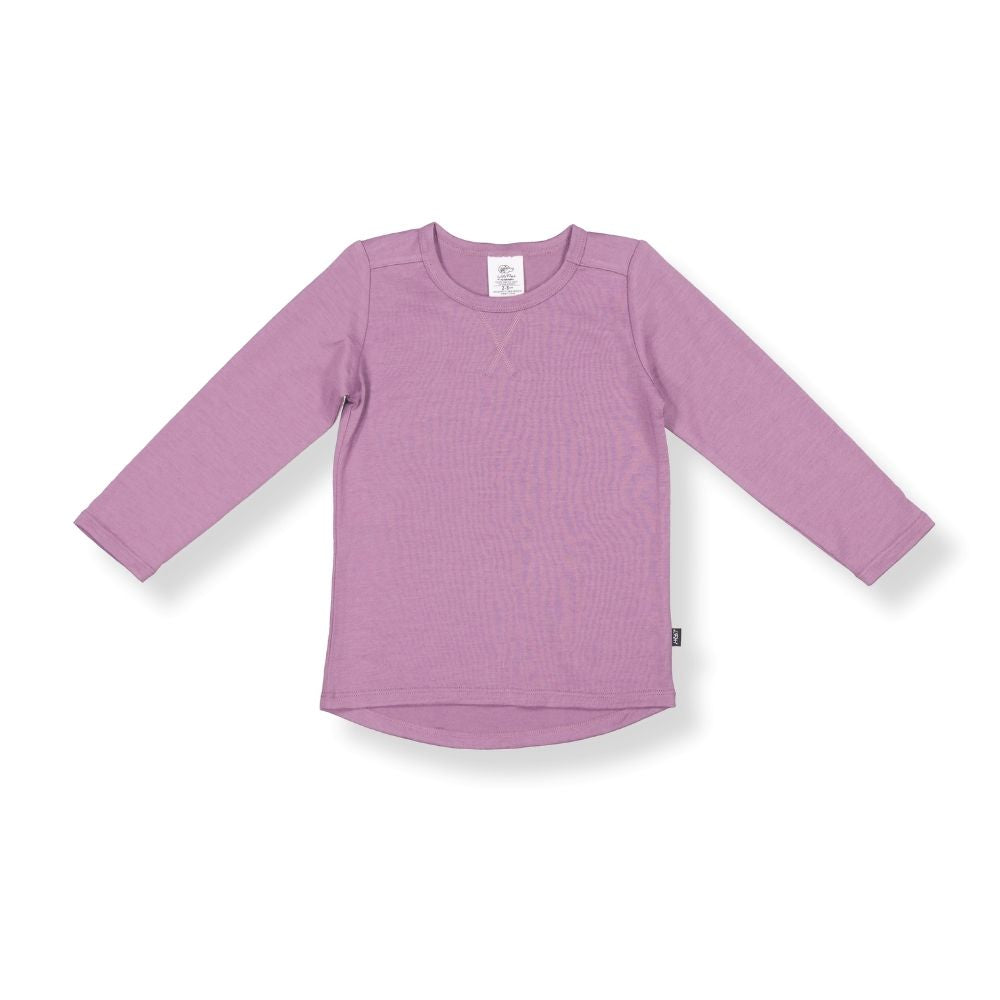 Little Flock of Horrors Merino Kids Long-sleeve Tee I Balsam Green