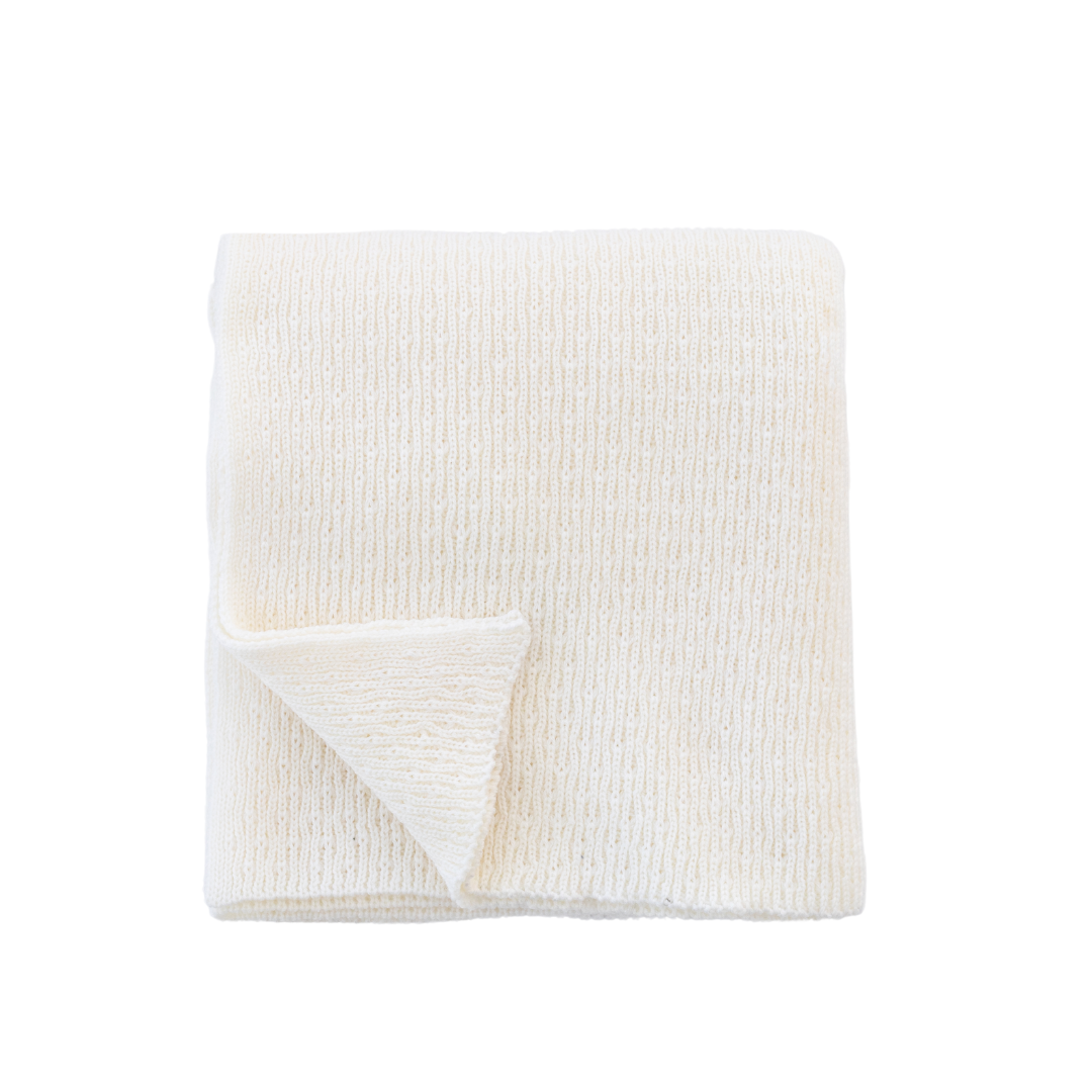 Sweet Cheeks Merino Knit Baby Blanket I Pink