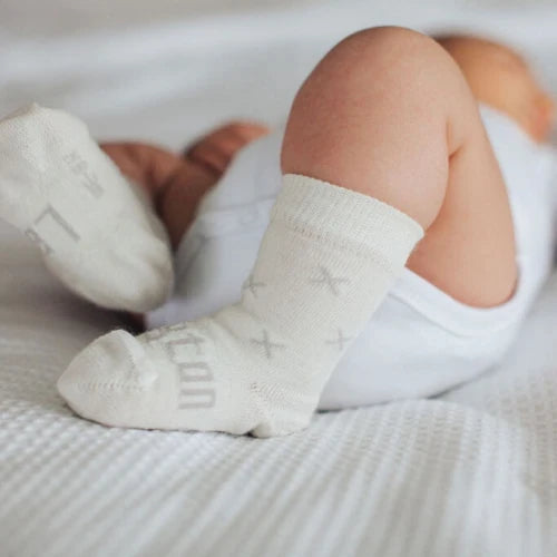 Merino Wool Baby Socks - Crosses