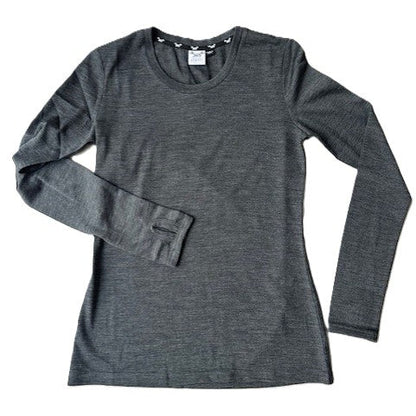 Merino Womens Long-sleeve Thermal Top - Slate Grey