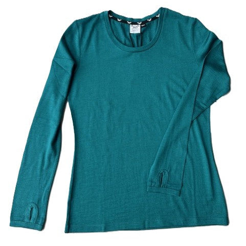 Merino 365 Womens Long-sleeve Tee I Jade